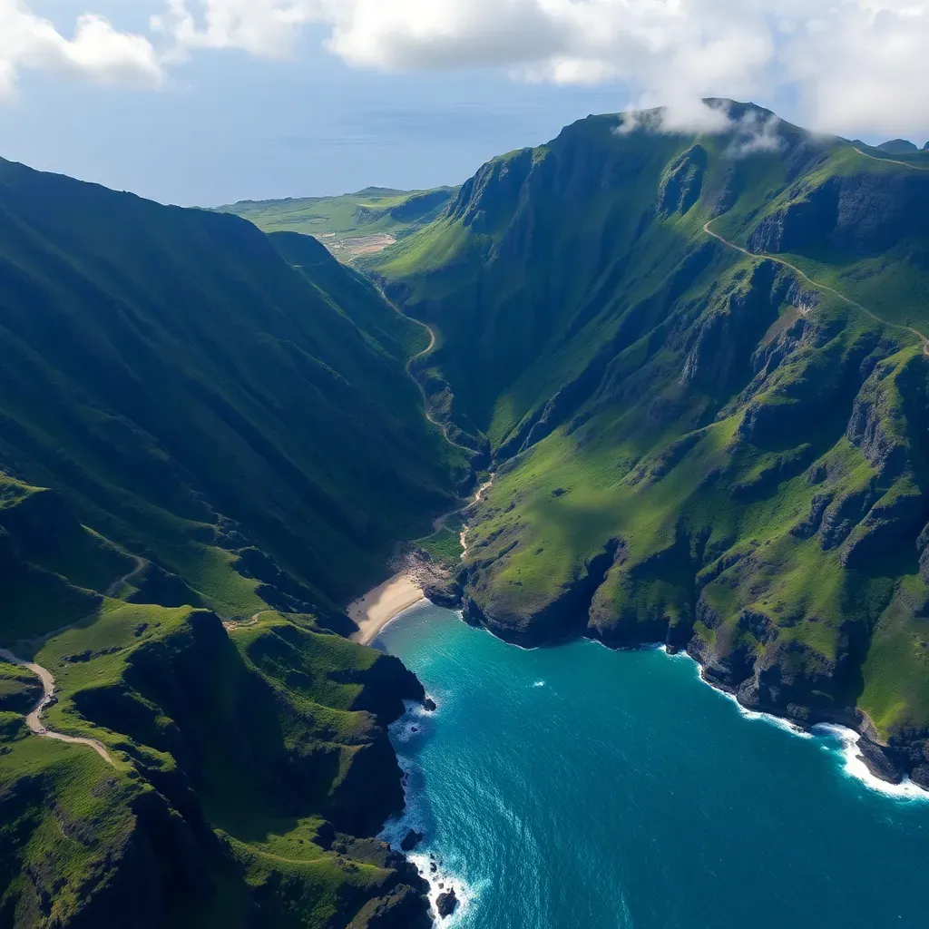 Filming in Madeira with dramatic mountain peaks and coastal cliffs